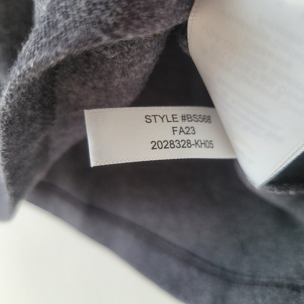 J. Crew Dark Gray Long Sleeve Top with Gold Accents - Picture 9 of 11
